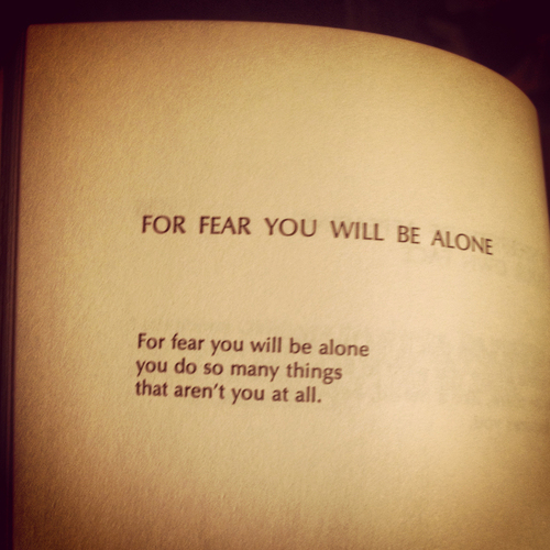 for fear